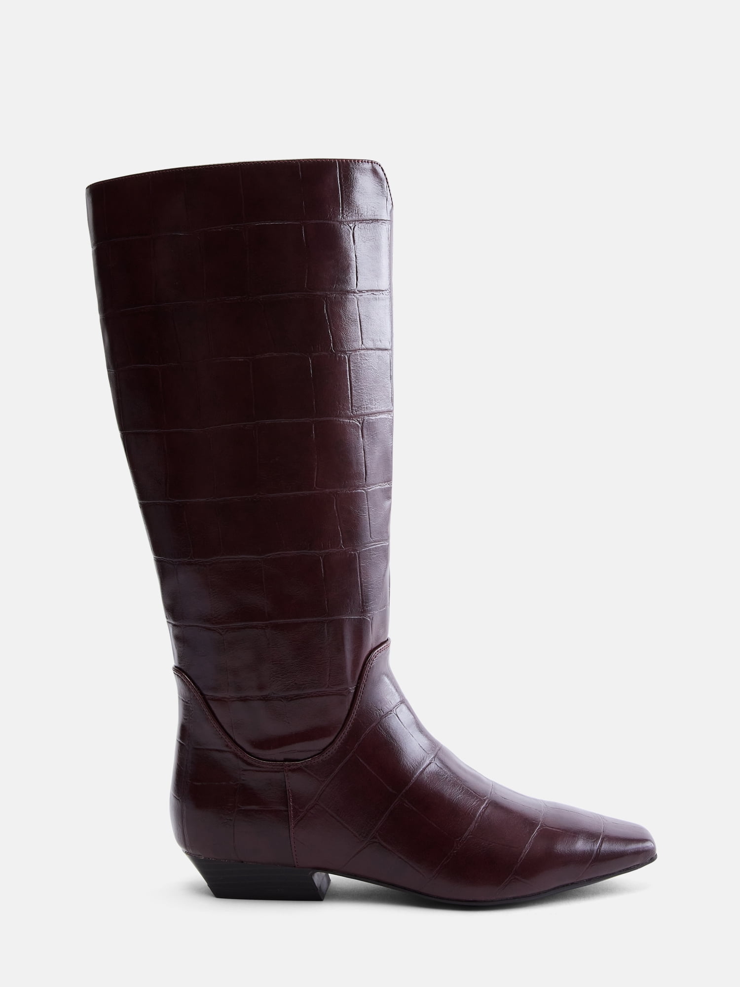 Scoop Women's Faux Croc Flat Tall Boots