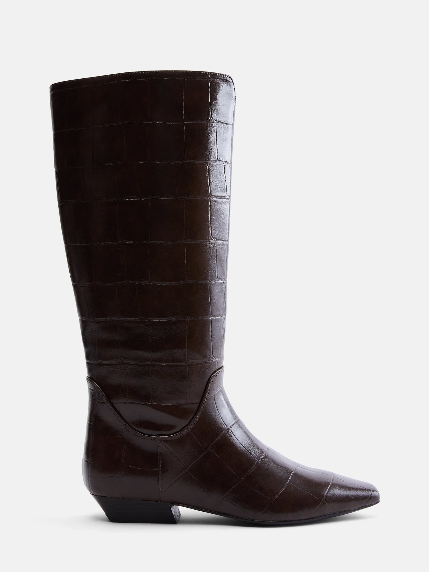 Scoop Women's Faux Croc Flat Tall Boots