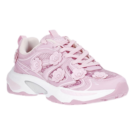 Scoop Women's Sporty Sneakers with Flower Appliques