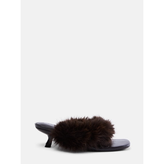 Scoop Women's Faux Fur Kitten Heels