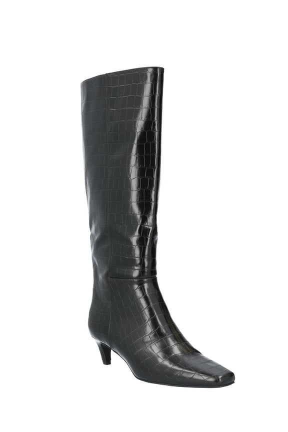 Women's Knee High Kitten Heel Boots (Wide Width Available)