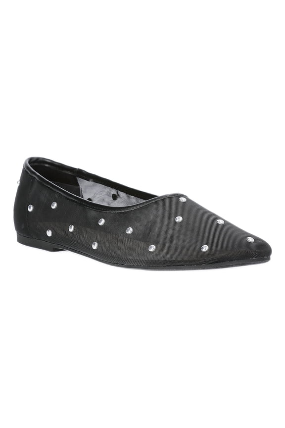 Women's Studded Mesh Flats