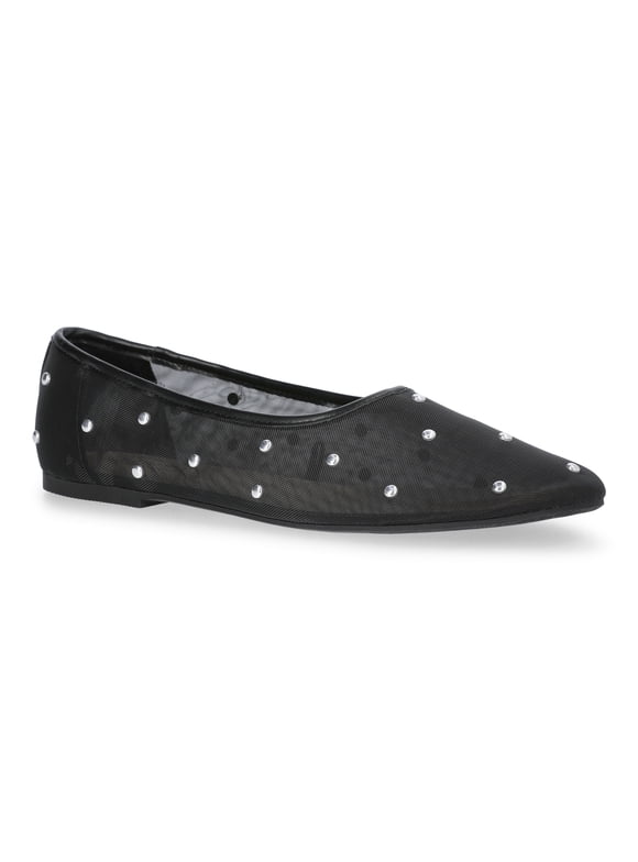 Women's Studded Mesh Flats