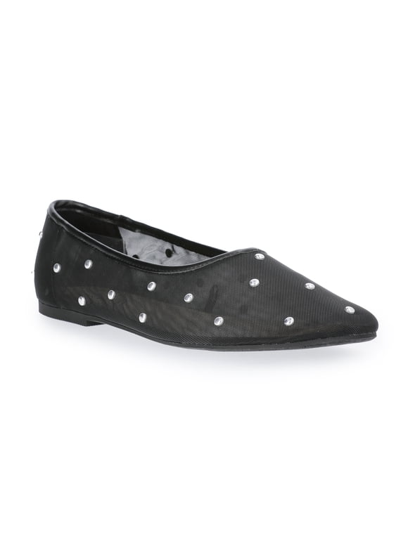 Women's Studded Mesh Flats
