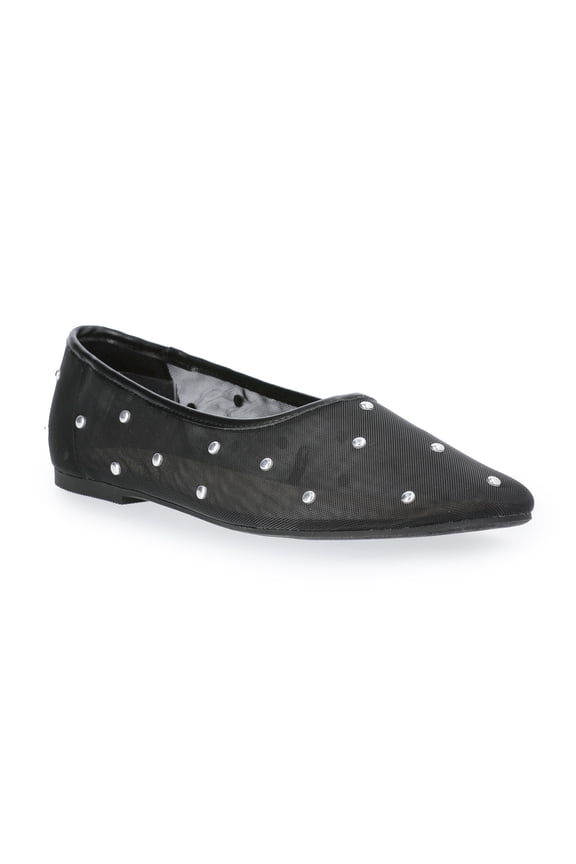 Women's Studded Mesh Flats
