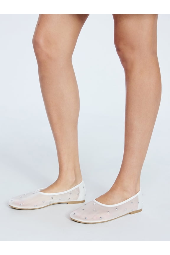 Women's Studded Mesh Flats