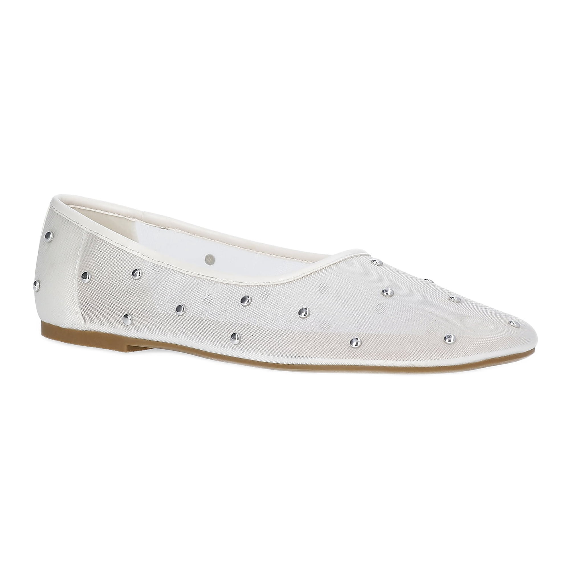Women's Studded Mesh Flats