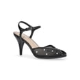thumbnail image 1 of Scoop Women's Studded Mesh Peep Toe Heels with Ankle Strap, 1 of 9