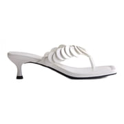 Women's Paillette Thong Kitten Heel Sandals