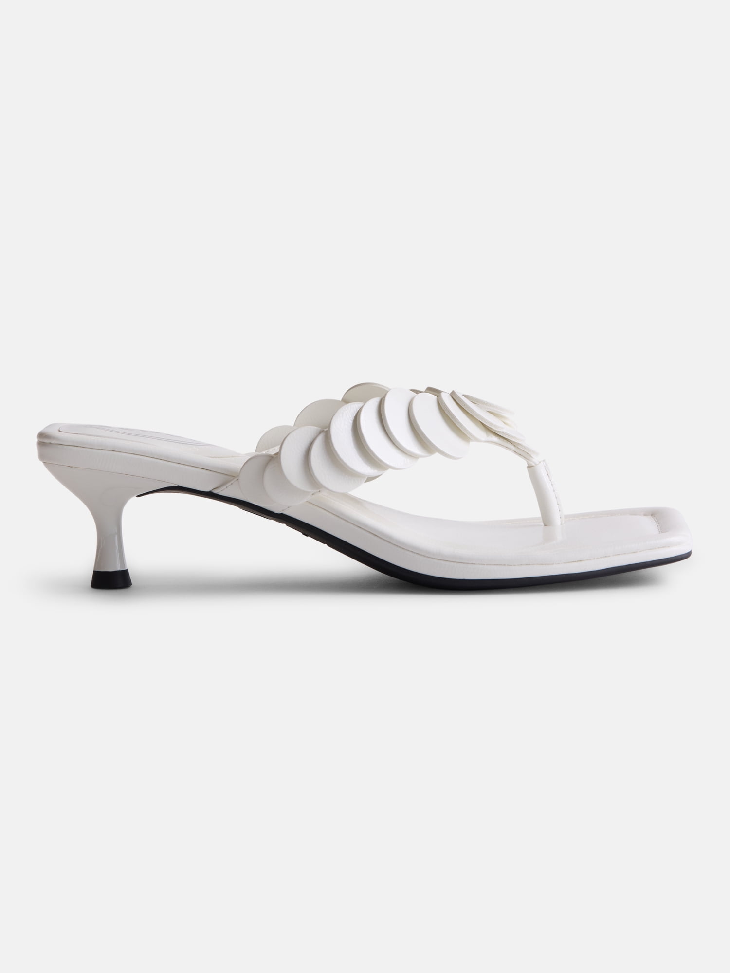 Scoop Women's Paillette Thong Kitten Heel Sandals