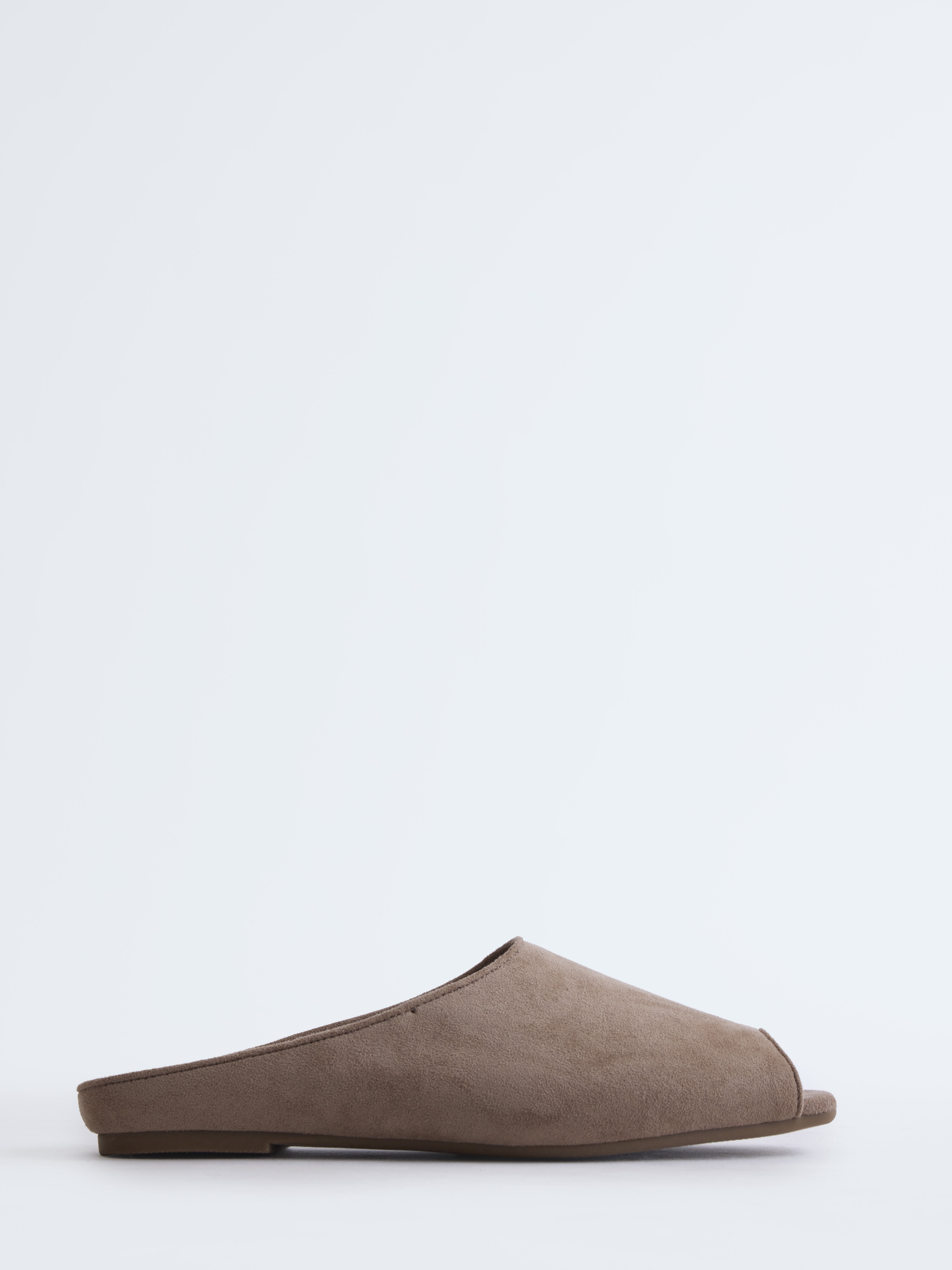 Scoop Women's Faux Leather Peep Toe Mules