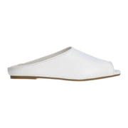 Women's Faux Leather Peep Toe Mules