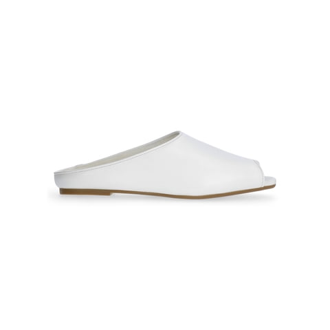 Women's Faux Leather Peep Toe Mules