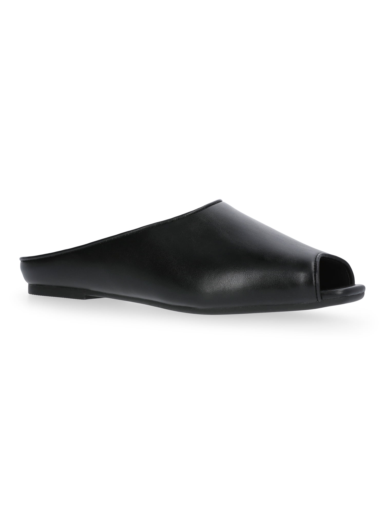 Scoop Women's Faux Leather Peep Toe Mules