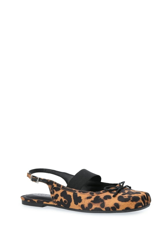 Women's Satin Slingback Mary Jane Pleated Toe Ballet Flats