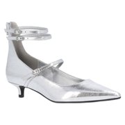 Scoop Women's Faux Leather Pointed Toe Strappy Kitten Heels