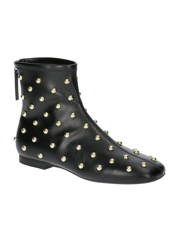 Women's Stretch Ankle Flat Heel Booties with Back Zip