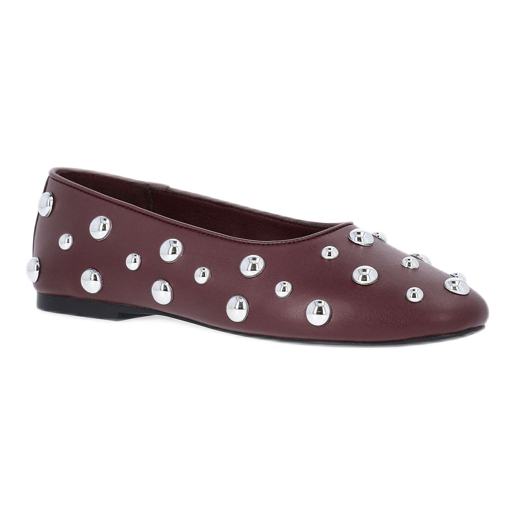Scoop Women's Studded Faux Leather Ballet Flats