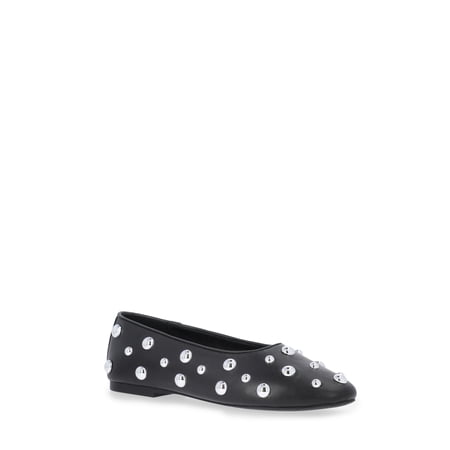 Scoop Women's Studded Faux Leather Ballet Flats
