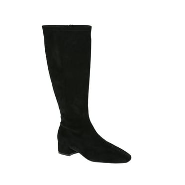 Scoop Women's Faux Suede Knee High Stretch Block Heel Boots (Wide Width Available)