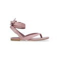 thumbnail image 1 of Scoop Women's Faux Suede Ankle Wrap Flat Sandals, 1 of 8