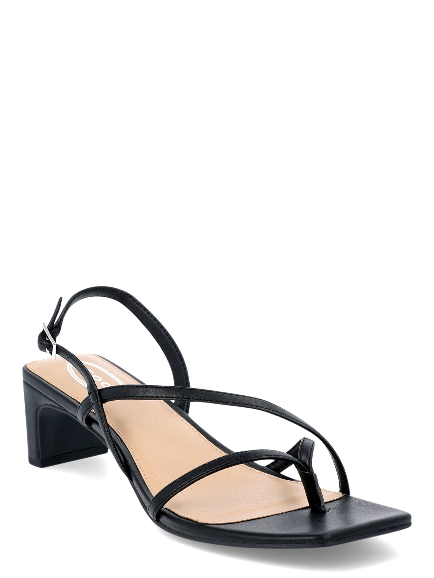 Scoop Women's Slingback Block Heels with Adjustable Strap