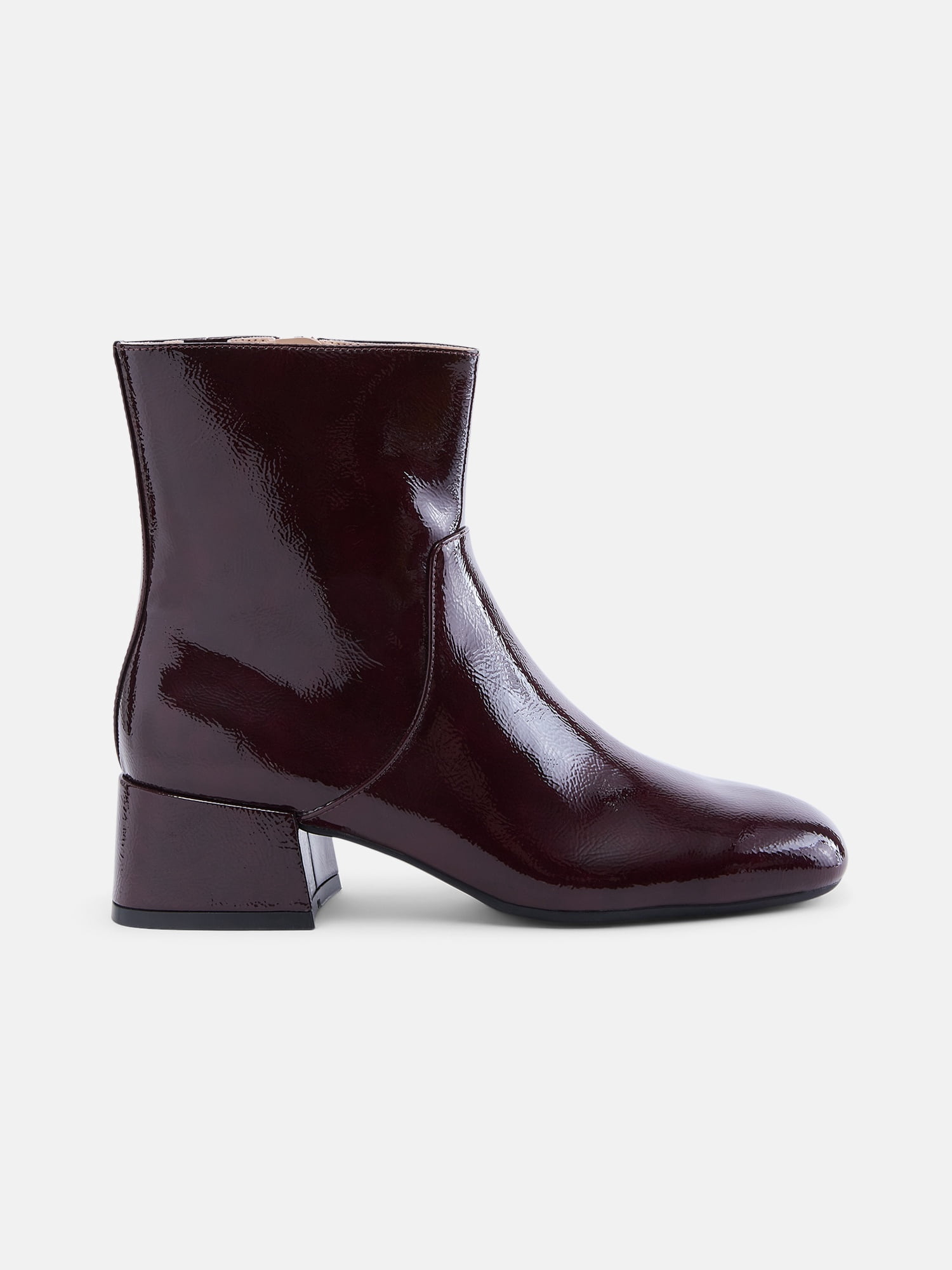 Scenario Women's Faux Leather Ankle Booties with Block Heel