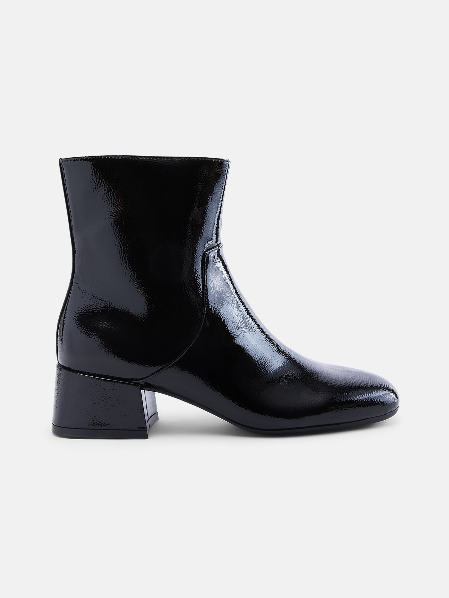 Scenario Women's Faux Leather Ankle Booties with Block Heel