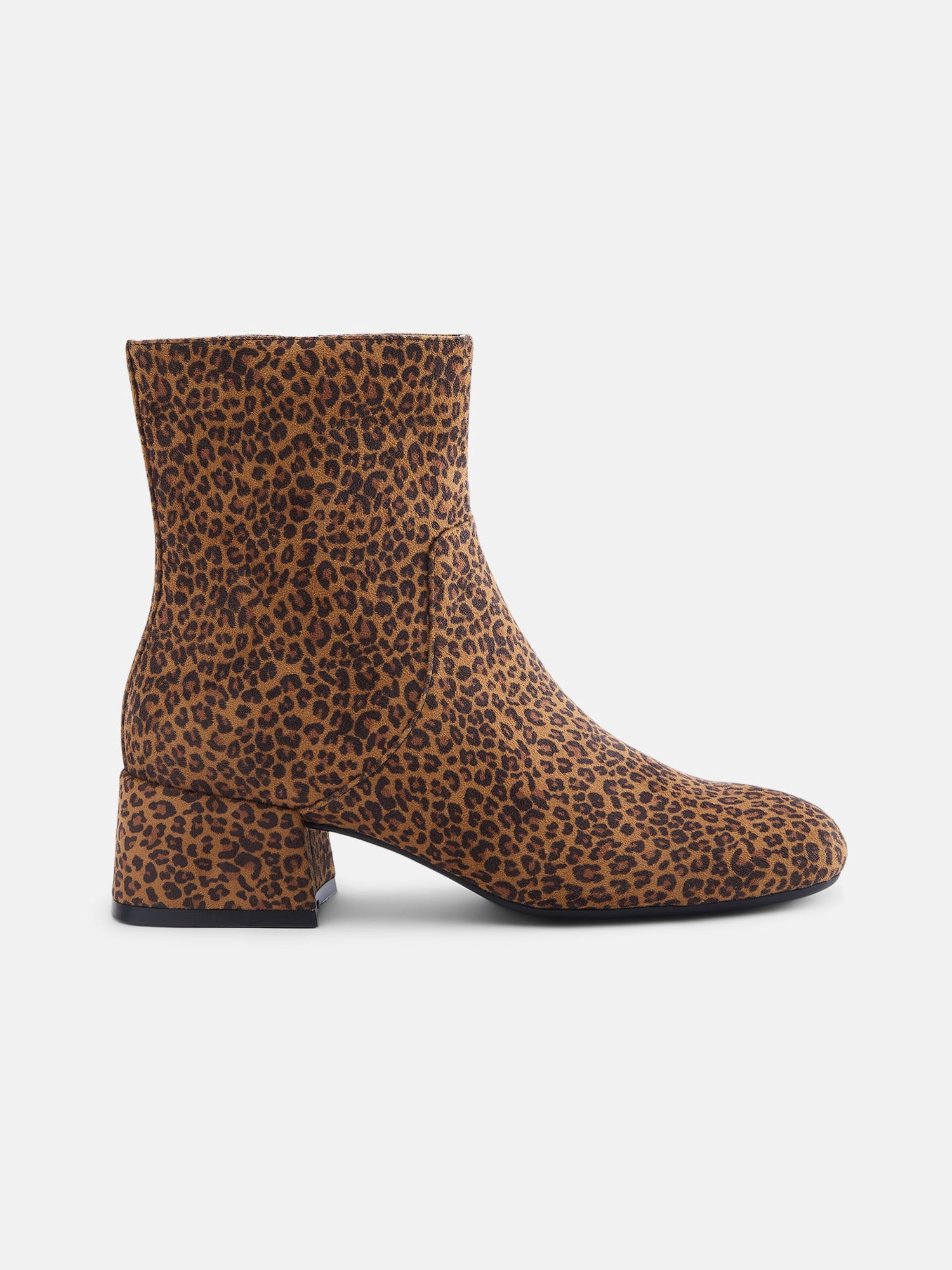 Scenario Women's Faux Leather Ankle Booties with Block Heel