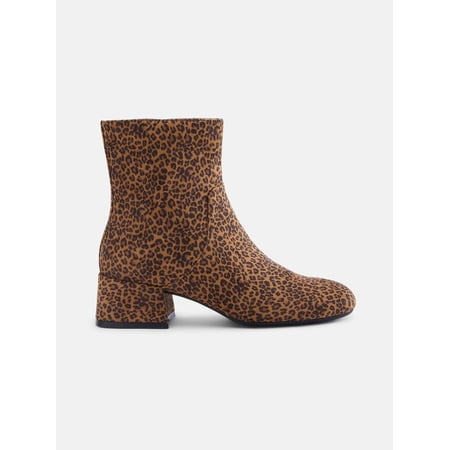 Scenario Women's Faux Leather Ankle Booties with Block Heel