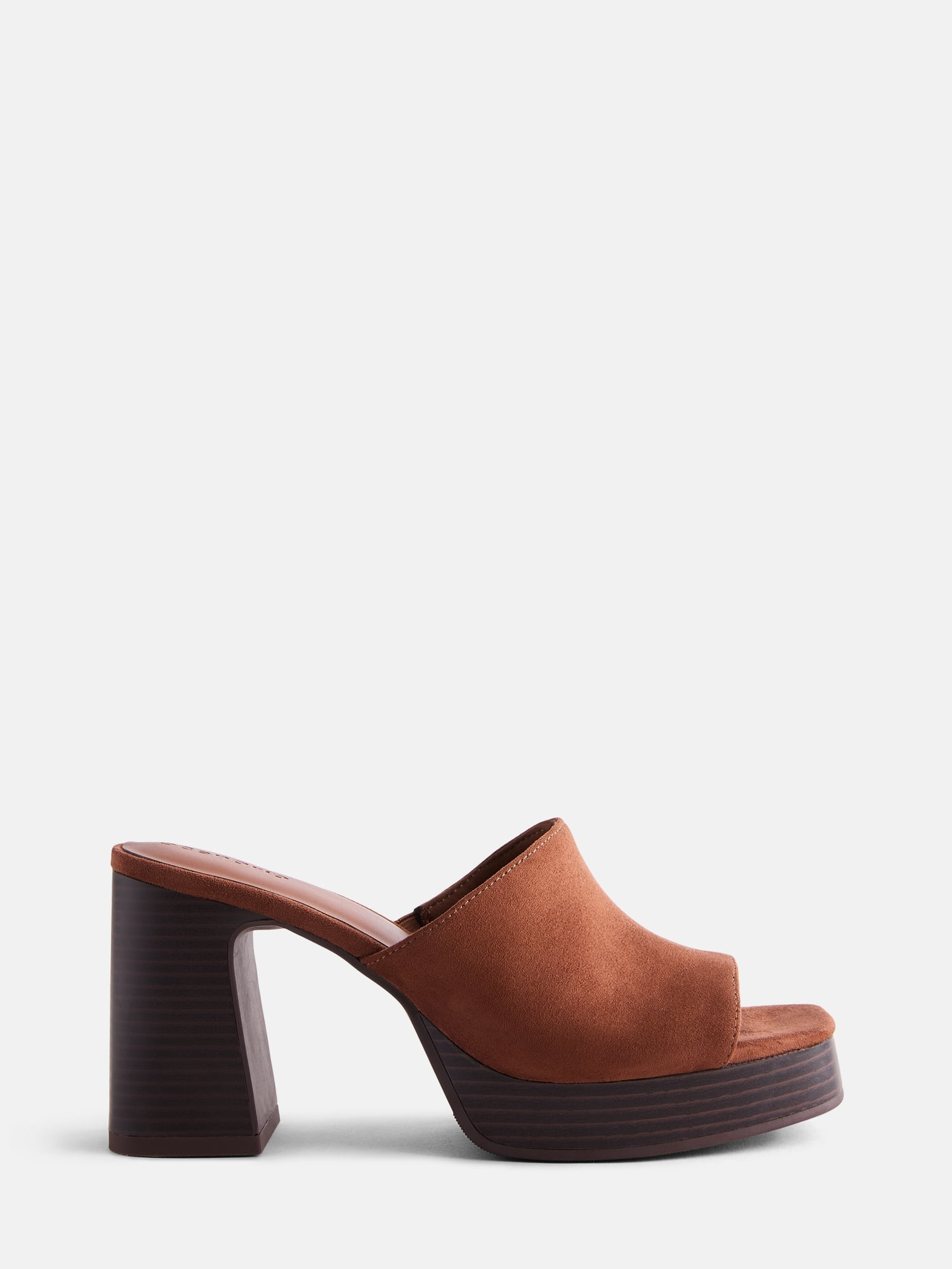 Scenario Women's Faux Suede Platform Heel Sandals