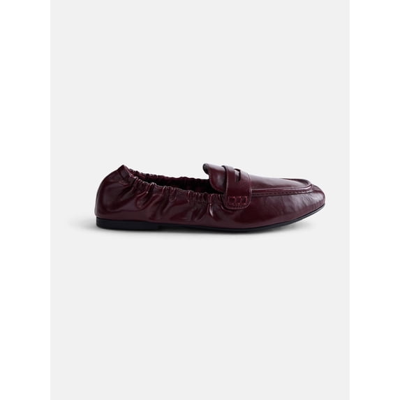 Scenario Women's Faux Leather Scrunch Loafers