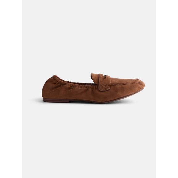 Scenario Women's Faux Leather Scrunch Loafers
