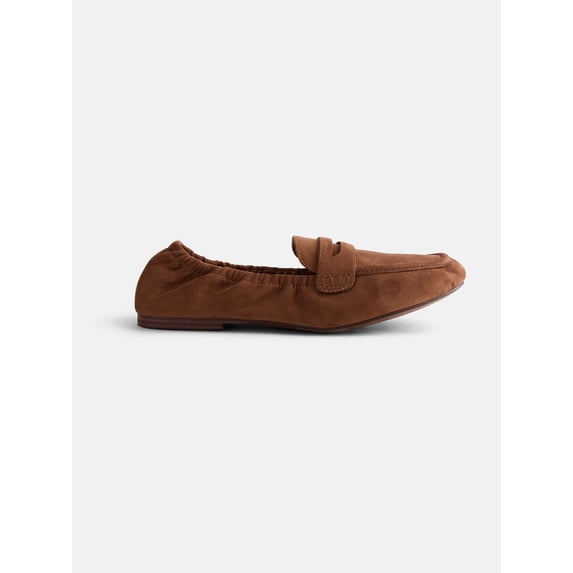 Scenario Women's Faux Leather Scrunch Loafers