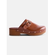 Women's Studded Faux Leather Platform Clogs