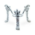 thumbnail image 1 of W-Shape Silver Tone Metal Egg Sphere Stand Holder Display, 1 of 2