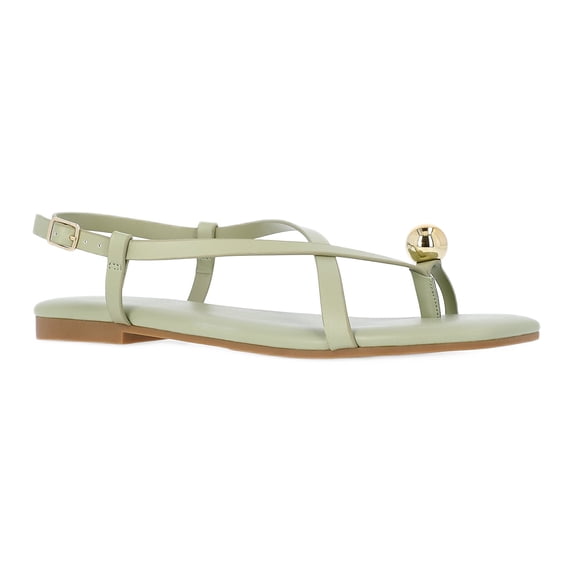 Time and Tru Women's Embellished Toe Ring Sandals