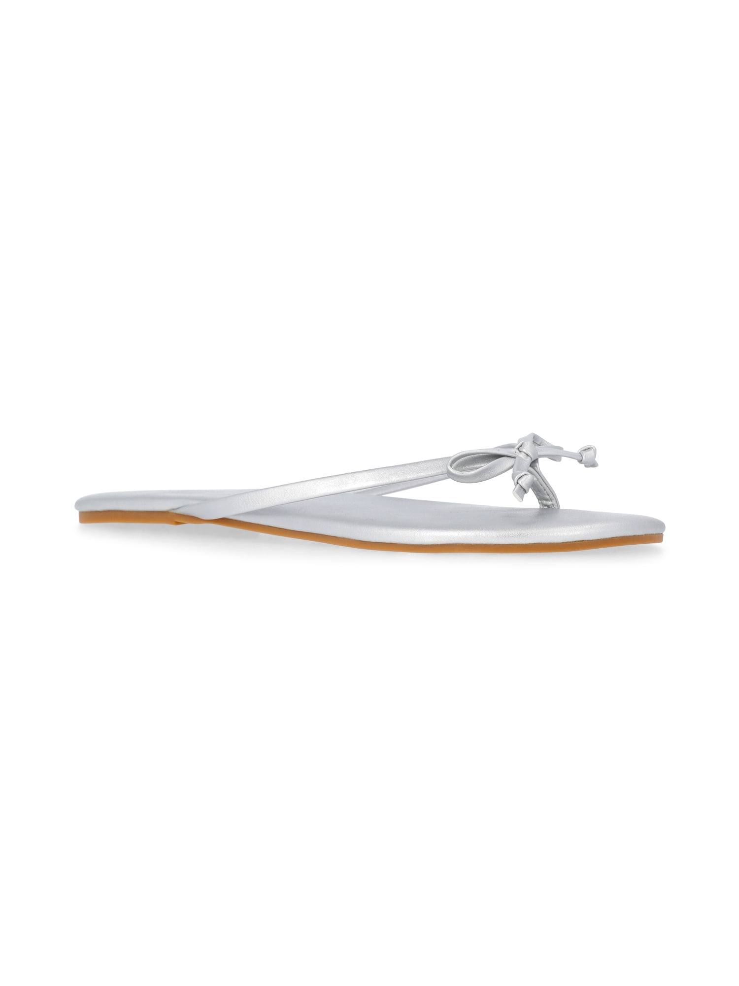 Time and Tru Women's Barely There Bow Thong Sandals