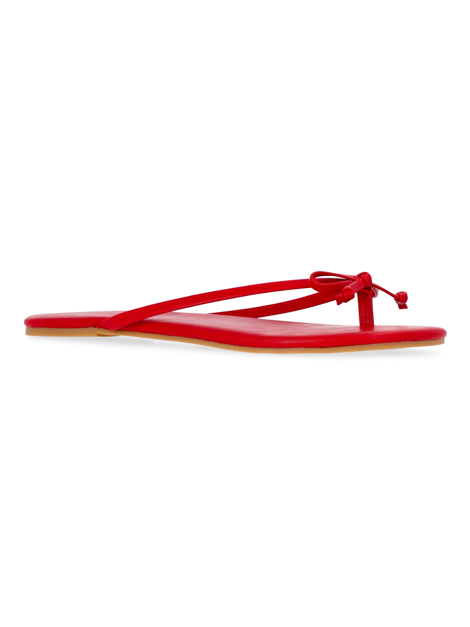 Time and Tru Women's Barely There Bow Thong Sandals