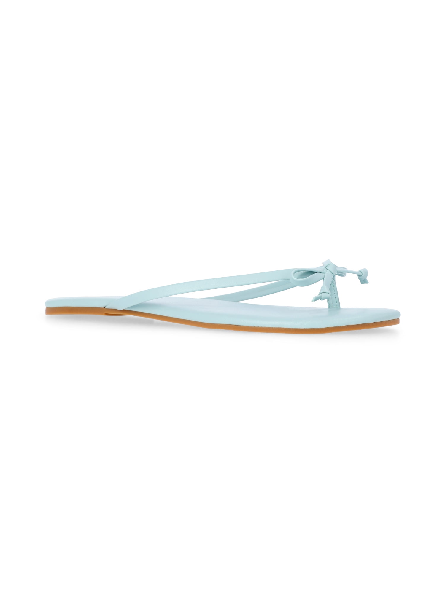 Time and Tru Women's Barely There Bow Thong Sandals