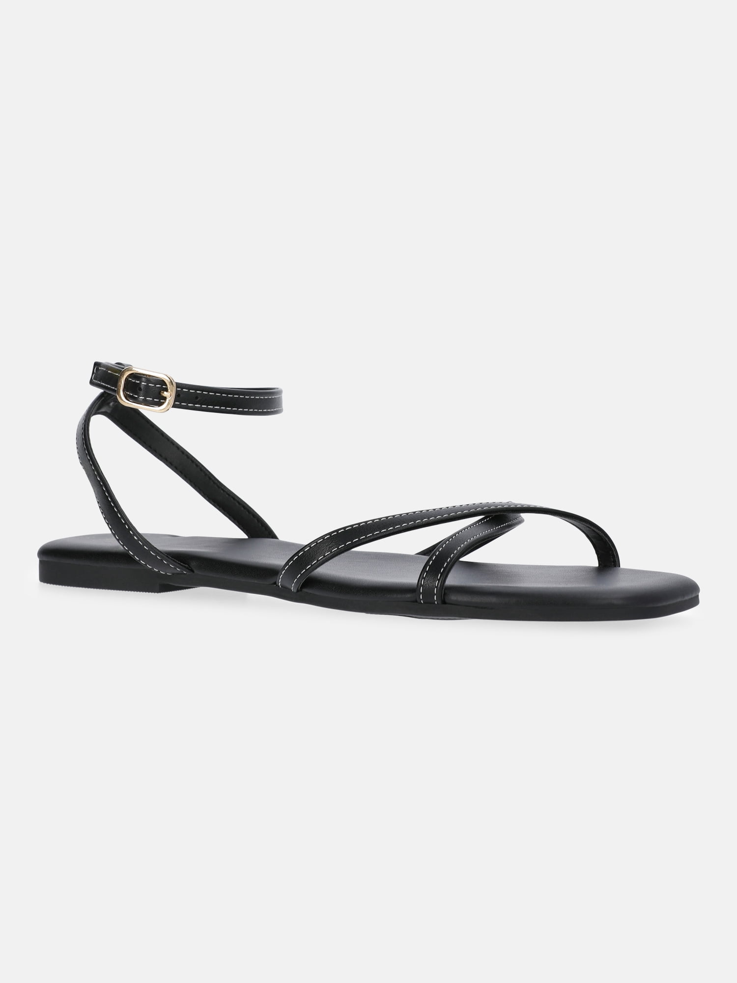 Time and Tru Women's Strappy Flat Sandals
