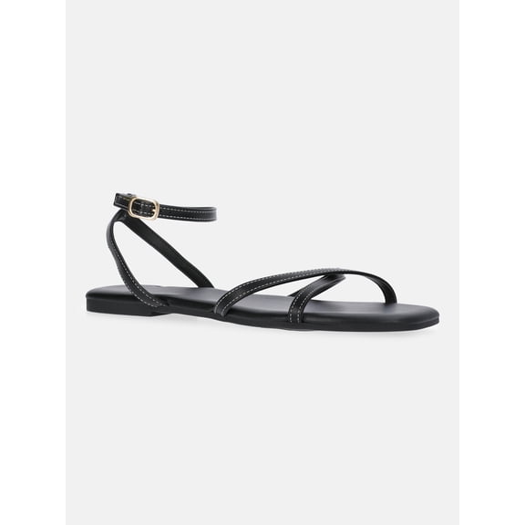 Time and Tru Women's Strappy Flat Sandals