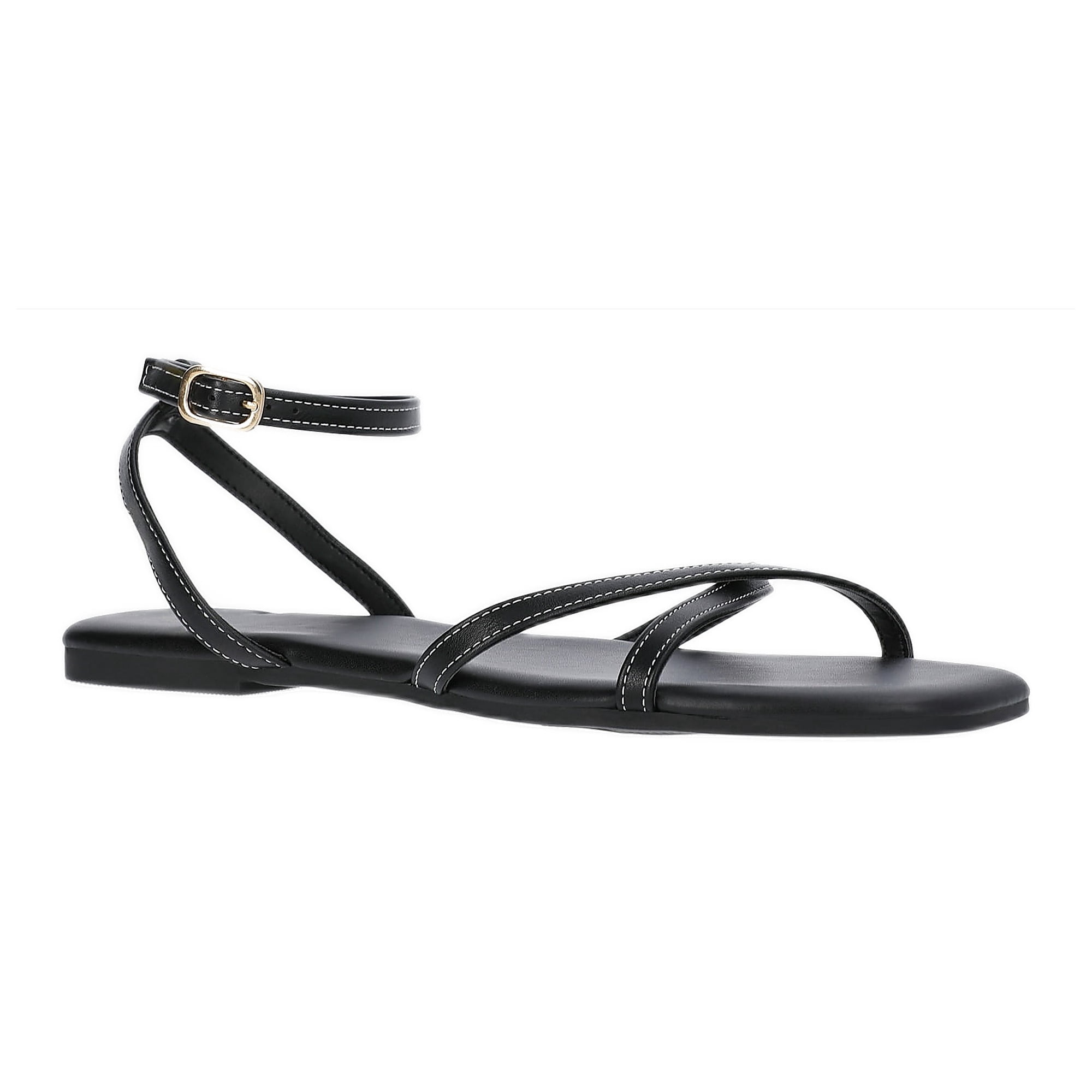 Time and Tru Women's Strappy Flat Sandals