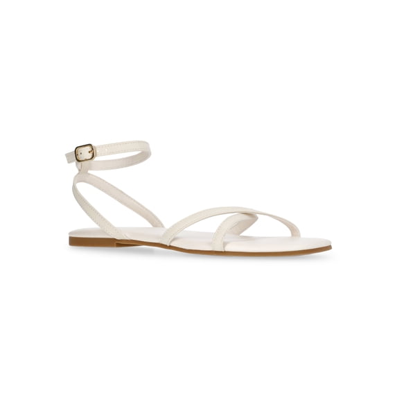 Time and Tru Women's Strappy Flat Sandals