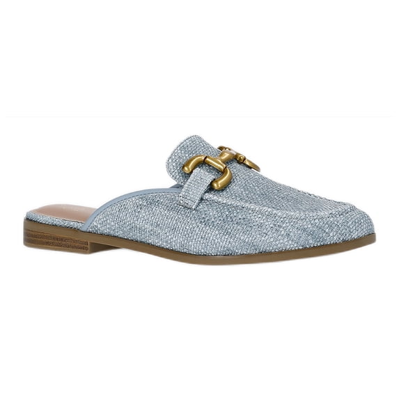 Time and Tru Women's Buckle Loafer Mules