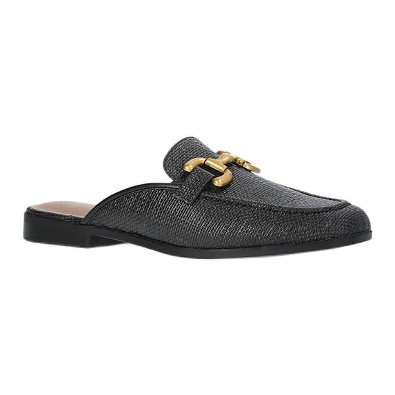 Time and Tru Women's Buckle Loafer Mules
