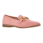 Time and Tru Women's Faux Leather Buckle Loafers
