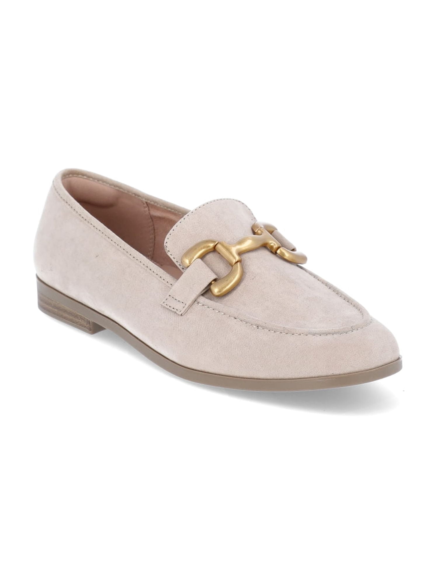 Time and Tru Women's Faux Leather Buckle Loafers