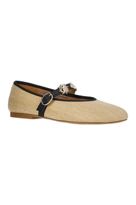 Women's Mary Jane Flats with Charm Strap