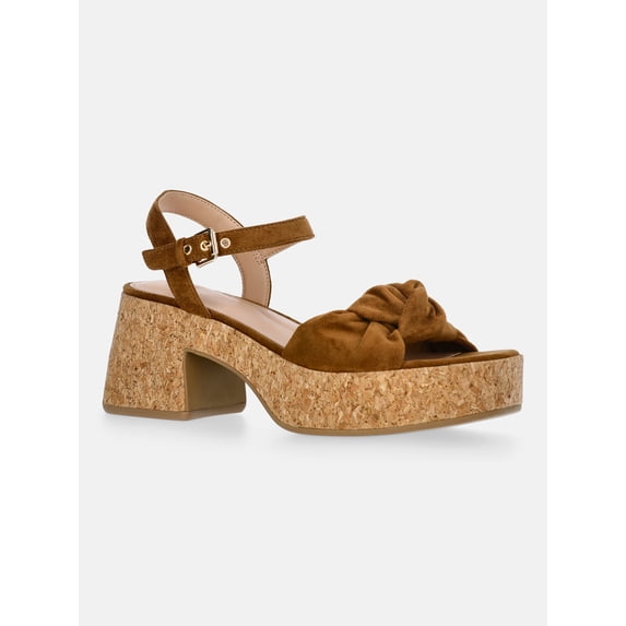 Time and Tru Women's Cork Knot Sandals